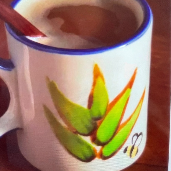 ❤️ ANTHROPOLOGIE HARLIE BROWN STUDIO BELLE JOURNEE STONEWARE MUG BLUE NEW - Picture 3 of 3